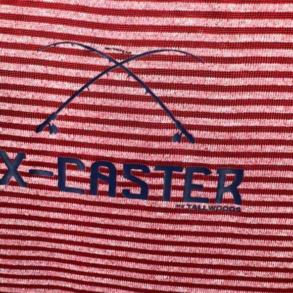 X-Caster Sun Protection Shirt Mens 4X Long Sleeve UPF 50+ Red Stripe NEW - Picture 5 of 10